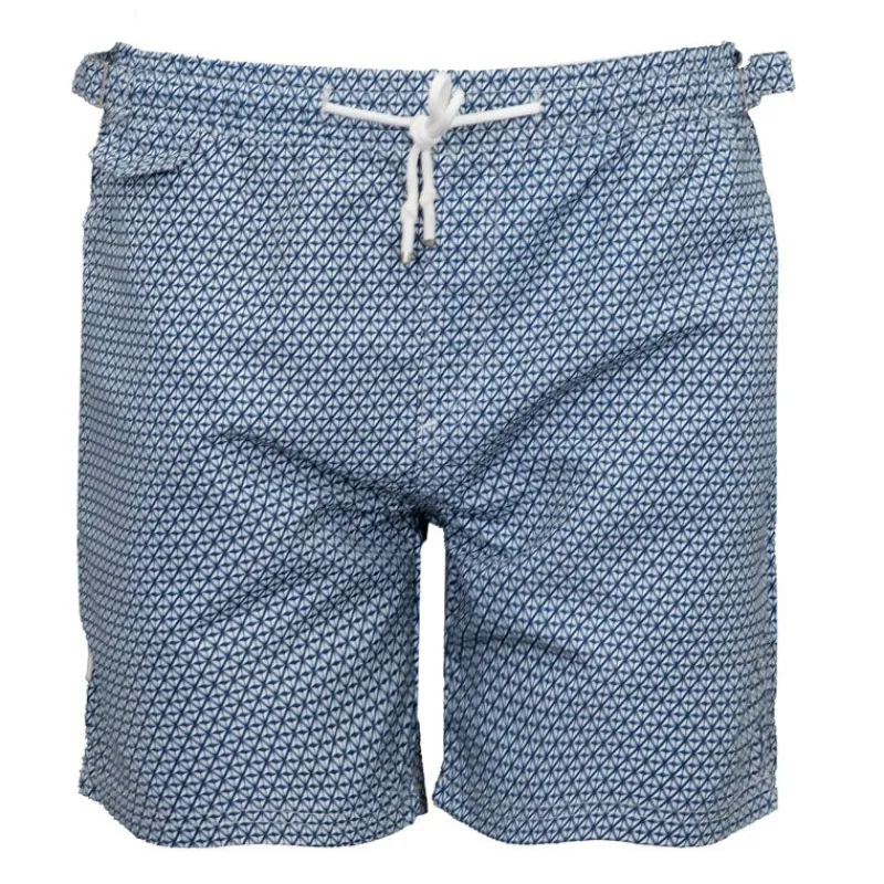 Short de bain navy basil imprimé Homme Homme Maillot De Bain