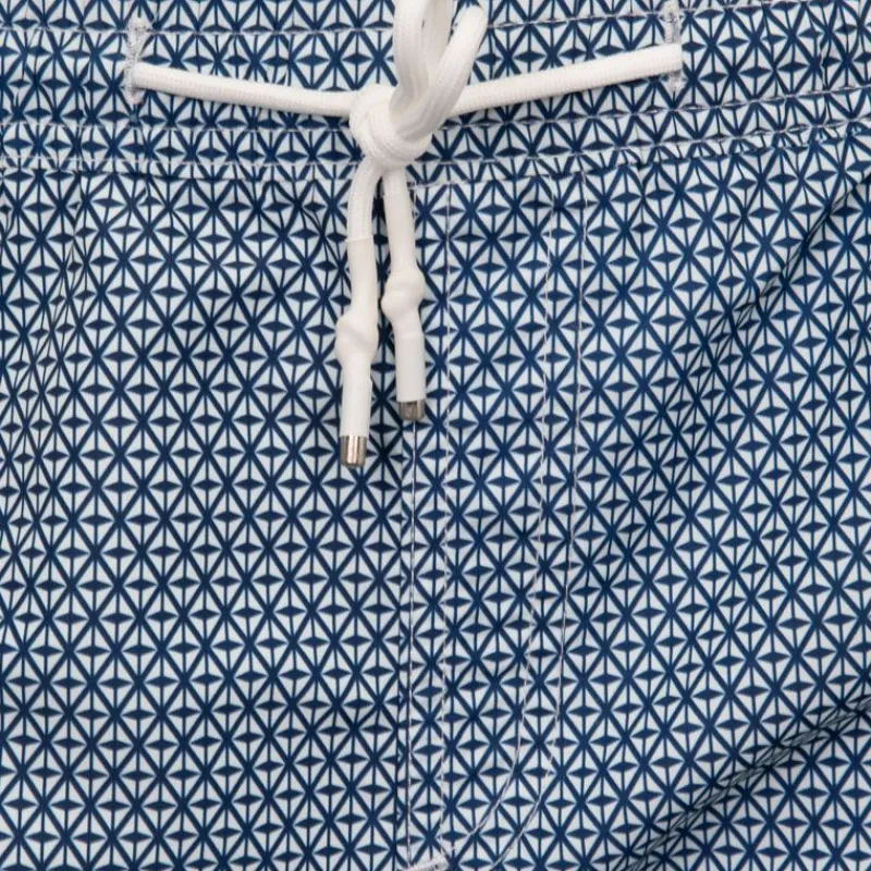 Short de bain navy basil imprimé Homme Homme Maillot De Bain