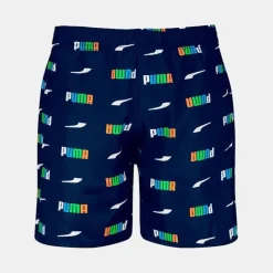 Sale Short de bain navy imprimé de couleurs Enfant Enfant Maillot De Bain