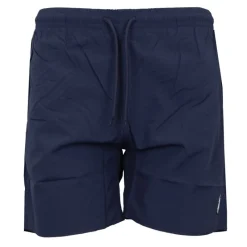 Discount Short de bain uni noir logo brodé Homme Homme Short, Bermuda