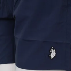 Discount Short de bain uni noir logo brodé Homme Homme Short, Bermuda