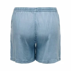 New Short denim droit fluide élastique cordon Femme Femme Short, Bermuda