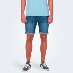Online Short denim regular délavé Homme Homme Short, Bermuda