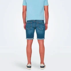 Online Short denim regular délavé Homme Homme Short, Bermuda