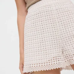Outlet Short en crochet 100% coton Femme Short, Bermuda