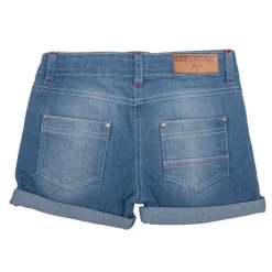 Sale Short en jean avec inscription en rose Enfant Enfant Short, Bermuda