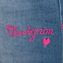 Sale Short en jean avec inscription en rose Enfant Enfant Short, Bermuda