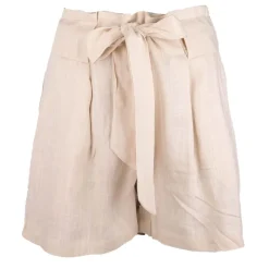 Discount Short en lin taille haute avec ceinture amelya Femme Femme Short, Bermuda