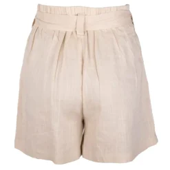 Discount Short en lin taille haute avec ceinture amelya Femme Femme Short, Bermuda