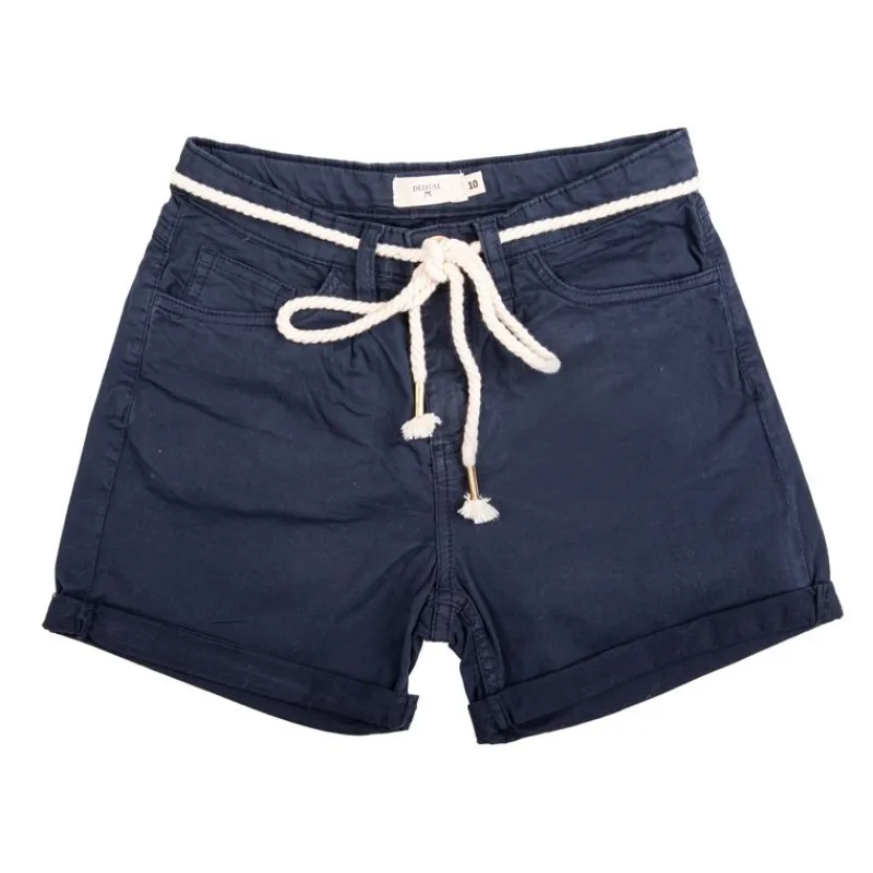 Clearance Short en toile bleu nuit Fille Enfant Enfant Short, Bermuda