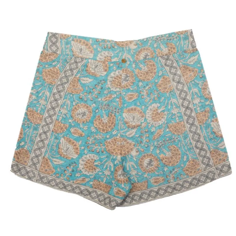 Outlet Short flavie coton à fleurs Femme Femme Short, Bermuda