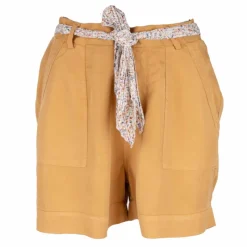Outlet Short fluide ceinture foulard imprimé fleurie Femme Femme Short, Bermuda
