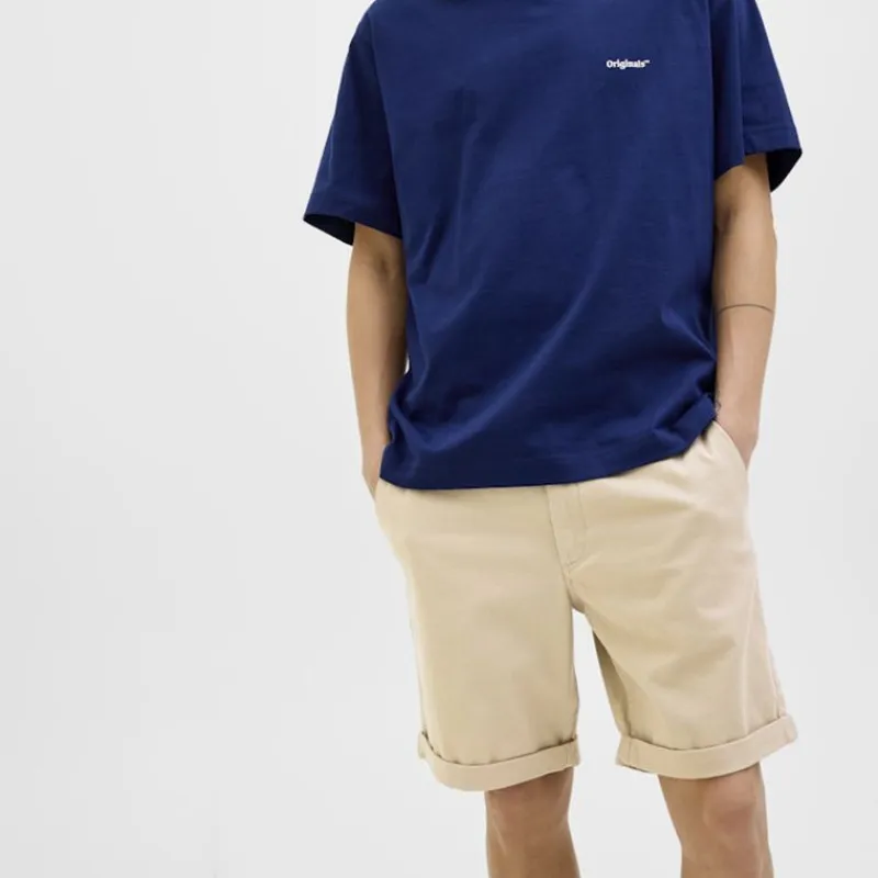 Clearance Short fred coton regular avec ourlets Homme Homme Short, Bermuda