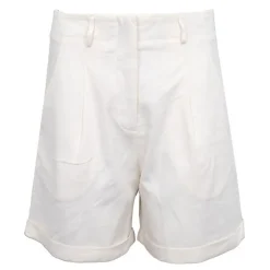 Outlet Short ivoire lin sevia Femme Femme Short, Bermuda