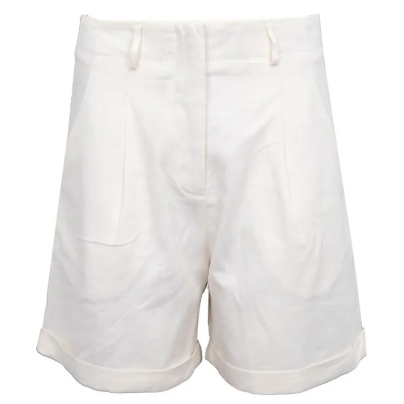Outlet Short ivoire lin sevia Femme Femme Short, Bermuda