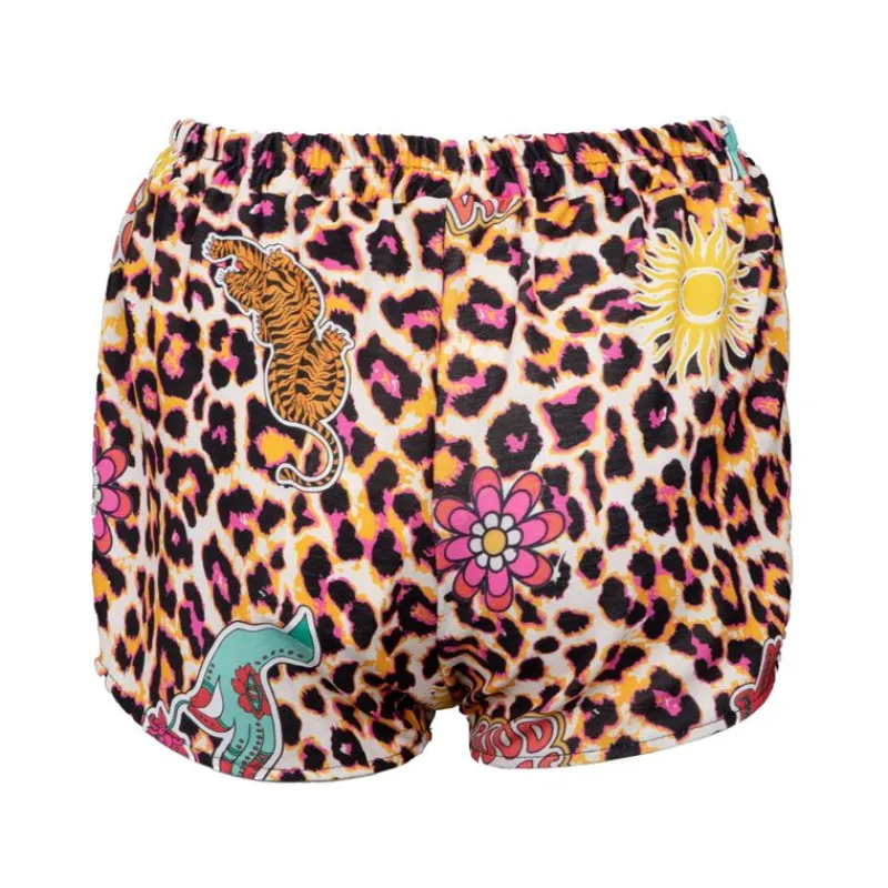 Hot Short léopard palma court imprimé vintage Femme Femme Short, Bermuda