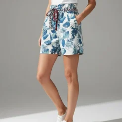 Clearance Short madreperla avec plantes es Femme Femme Short, Bermuda