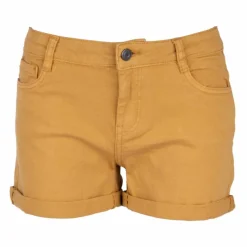 Sale Short mini stretch coton avec ourlets Femme Femme Short, Bermuda