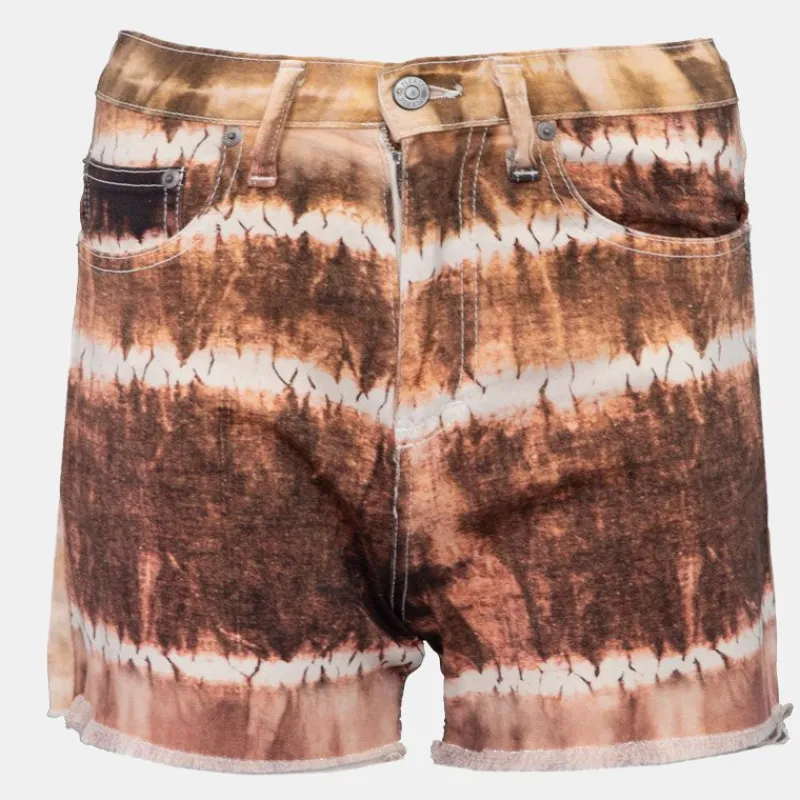 Discount Short mother of pearl tye and die marron Femme Femme Short, Bermuda