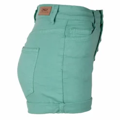 New Short moulant taille haute boutons revers Femme Femme Short, Bermuda