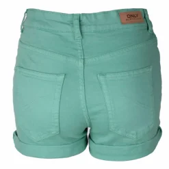 New Short moulant taille haute boutons revers Femme Femme Short, Bermuda