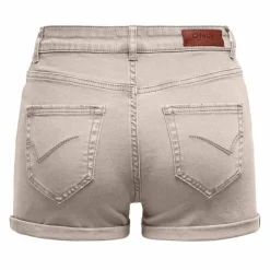 Sale Short moulant taille haute boutons revers Femme Femme Short, Bermuda
