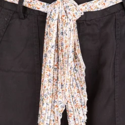 Sale Short poches plaquées ceinture foulard Femme Femme Short, Bermuda