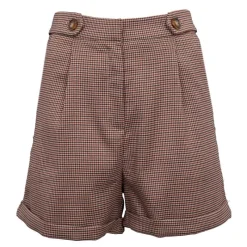 New Short pied de poule shawy Femme Femme Short, Bermuda