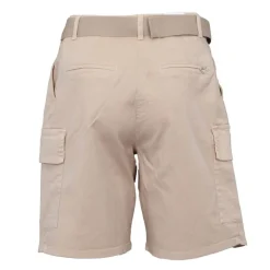Outlet Short semolina kaki taille haute avec ceinture Femme Femme Short, Bermuda