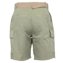 Best Short semolina kaki taille haute avec ceinture Femme Femme Short, Bermuda