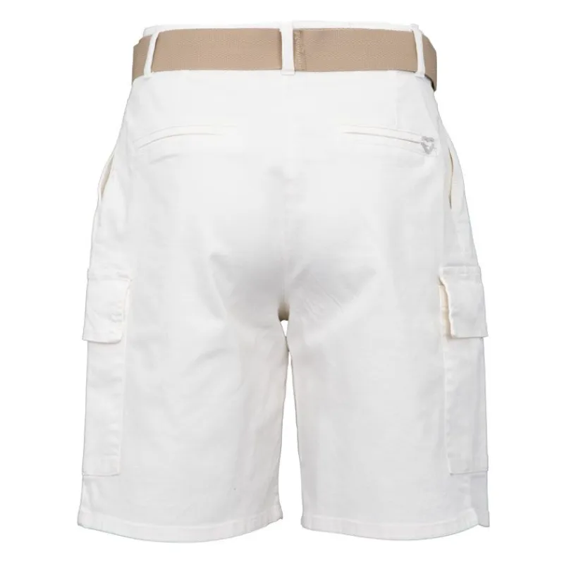 Best Short semolina kaki taille haute avec ceinture Femme Femme Short, Bermuda