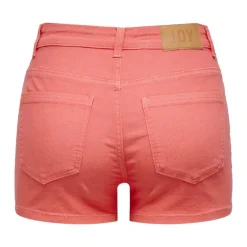 Short skinny taille haute poches arrières bouton uni Femme Femme Short, Bermuda