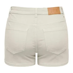 Best Short skinny taille haute poches arrières bouton uni Femme Femme Short, Bermuda