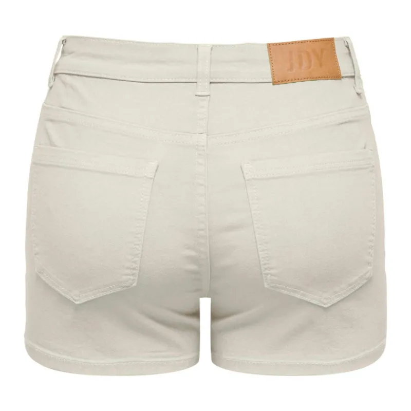 Best Short skinny taille haute poches arrières bouton uni Femme Femme Short, Bermuda