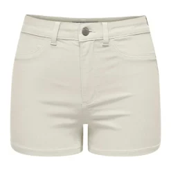 Best Short skinny taille haute poches arrières bouton uni Femme Femme Short, Bermuda