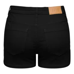 Sale Short skinny taille haute poches arrières bouton uni Femme Femme Short, Bermuda