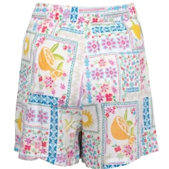 Outlet Short solia taille haute à motifs estivaux Femme Femme Short, Bermuda