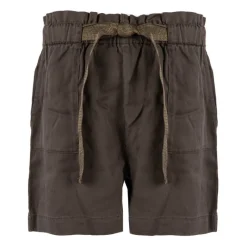 Discount Short taille haute avec ceinture en tencel Femme Femme Short, Bermuda