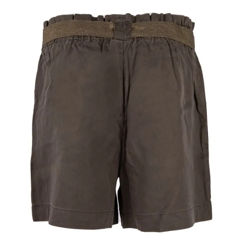 Discount Short taille haute avec ceinture en tencel Femme Femme Short, Bermuda