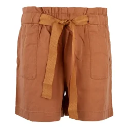 Best Short taille haute avec ceinture en tencel Femme Femme Short, Bermuda