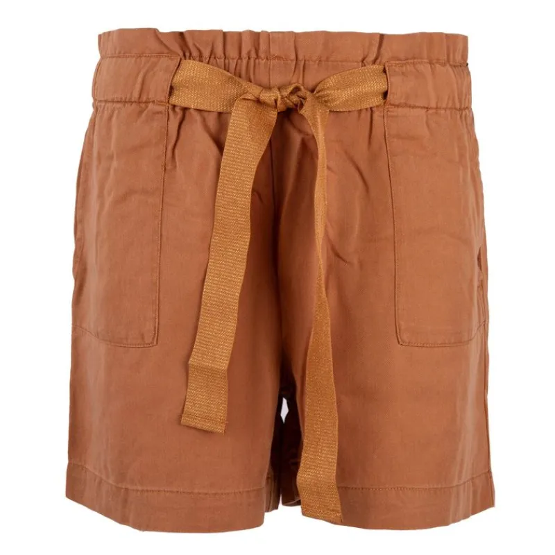 Best Short taille haute avec ceinture en tencel Femme Femme Short, Bermuda