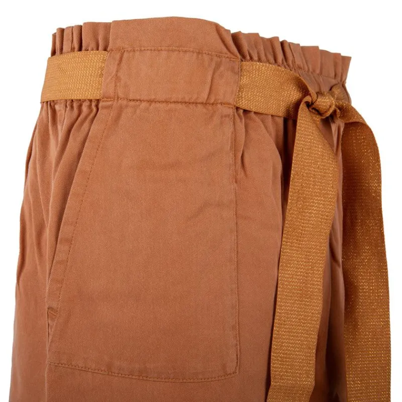 Best Short taille haute avec ceinture en tencel Femme Femme Short, Bermuda