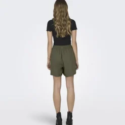 Online Short taille haute fluide avec poches Femme Femme Short, Bermuda