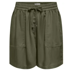 Online Short taille haute fluide avec poches Femme Femme Short, Bermuda