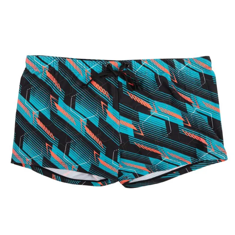 Clearance Shorty de bain et orange graphique Homme Homme Maillot De Bain