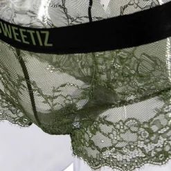 Clearance Shorty en dentelle bande élastique logo sexy Femme Femme Lingerie