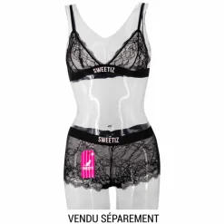 Outlet Shorty en dentelle bande élastique logo sexy Femme Femme Lingerie