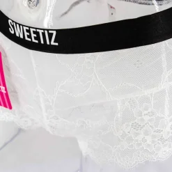 Hot Shorty en dentelle bande élastique logo sexy Femme Femme Lingerie