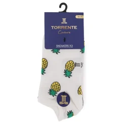 New Socquette ananas x3 Femme Femme Chaussettes