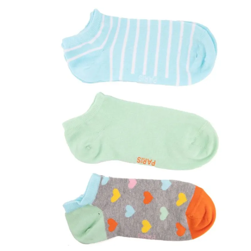 Online Socquette fantaisie lot x3 Femme Femme Chaussettes